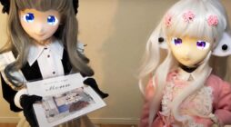 Anime-inspired robot maids entertain & serve customers in a japanese cafe
