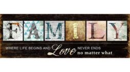 (Counted/Stamped)(Big Size) 11CT Family - Cross Stitch 90*30cm/35.43*11.81in
